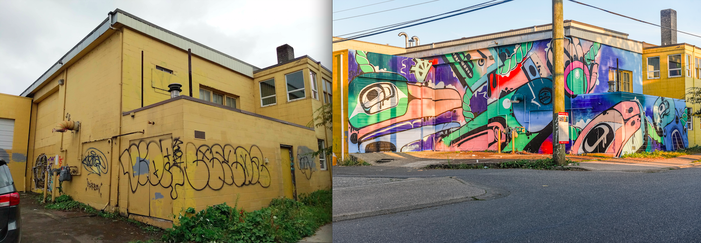 Before And After A Mural