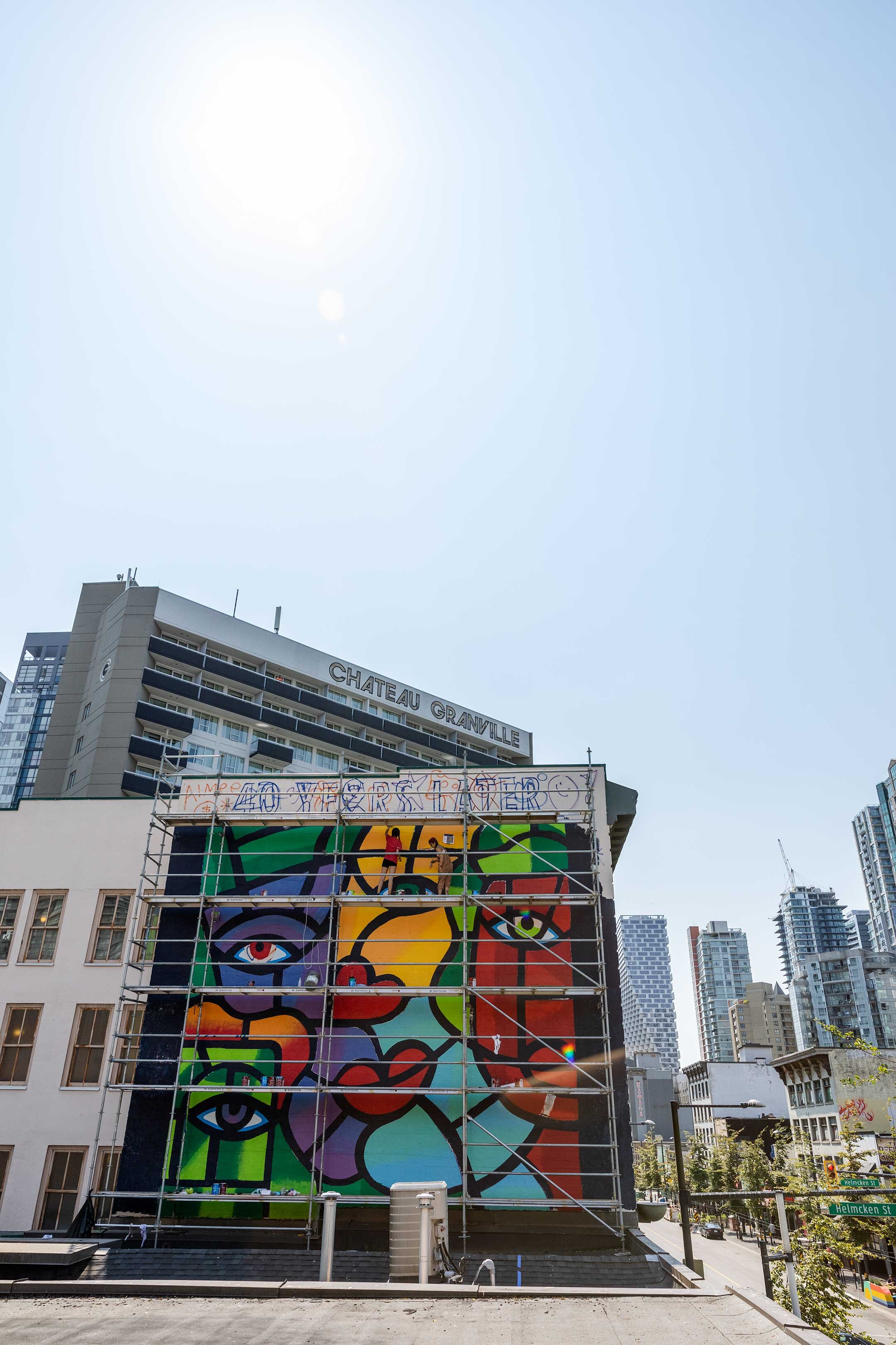 Joe Average’s mural in progress