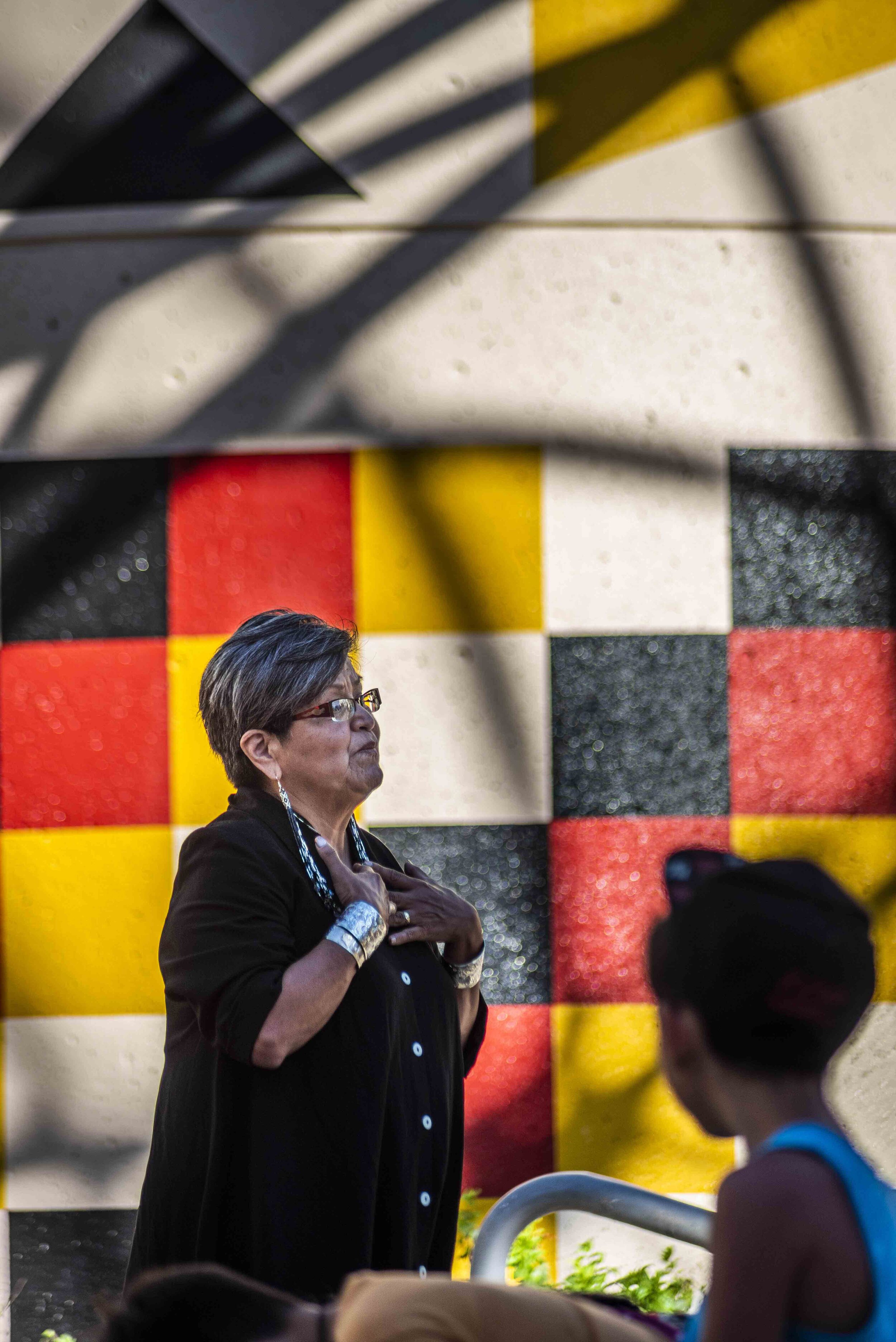 Chief Janice George at Blanketing The City at Cathedral Square Opening Ceremony.jpg